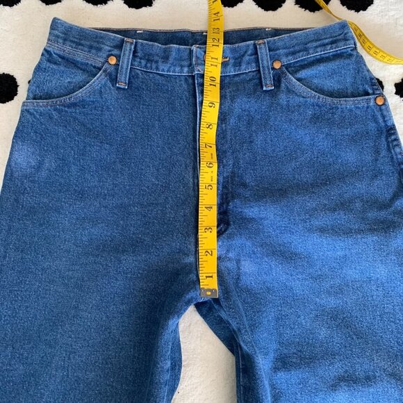 Wrangler Vintage Dark Wash Denim 12MWZG Straight Western Jeans - Picture 13 of 16